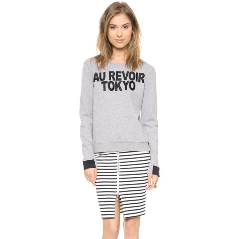 Aiko Giacomo Au Revoir Tokyo Sweatshirt in Grey, L